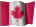 Small animated Canadian flag clip art for a white background